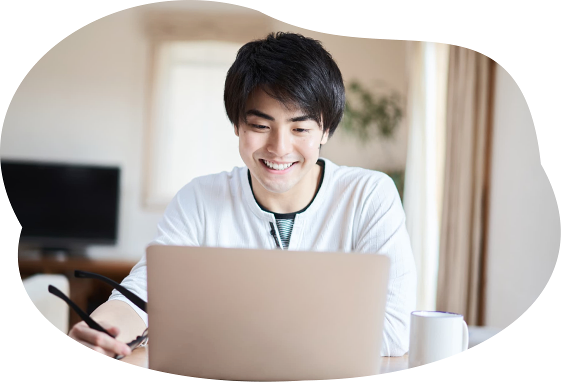 利用者さんがリモートで作業している様子
